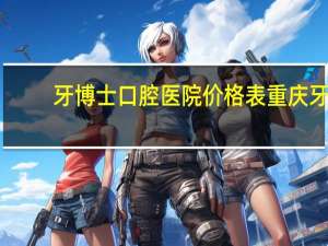 牙博士口腔医院价格表 重庆牙博士口腔医院牙齿矫正需要多少钱