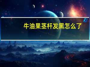 牛油果茎杆发黑怎么了（牛油果肉发黑能不能吃）