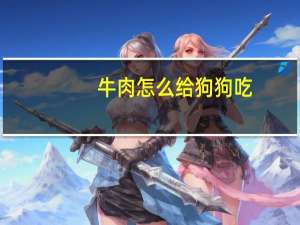 牛肉怎么给狗狗吃