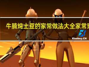 牛腩炖土豆的家常做法大全家常窍门（牛腩炖土豆的家常做法）