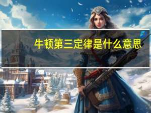 牛顿第三定律是什么意思