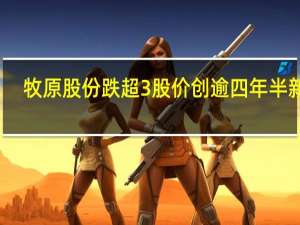牧原股份跌超3%股价创逾四年半新低