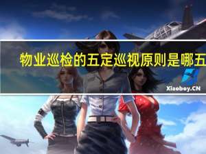 物业巡检的五定巡视原则是哪五条