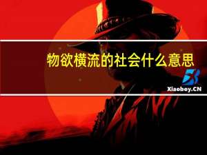 物欲横流的社会什么意思（物欲横流的社会）