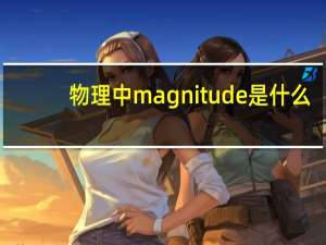 物理中magnitude是什么