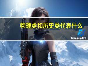 物理类和历史类代表什么