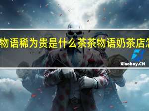 物语稀为贵是什么茶 茶物语奶茶店怎么样