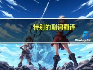 特别的副词翻译