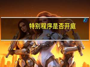 特别程序是否开庭