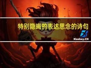 特别隐晦的表达思念的诗句