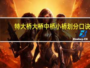 特大桥大桥中桥小桥划分口诀（特大桥大桥中桥小桥）