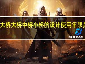 特大桥大桥中桥小桥的设计使用年限是多少年