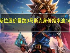 特斯拉股价暴跌9%马斯克身价缩水逾160亿美元