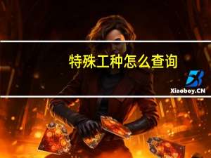 特殊工种怎么查询