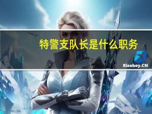 特警支队长是什么职务