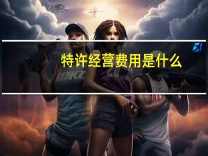 特许经营费用是什么