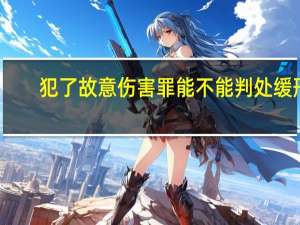 犯了故意伤害罪能不能判处缓刑