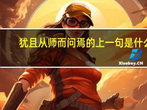 犹且从师而问焉的上一句是什么