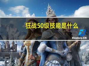 狂战50级技能是什么