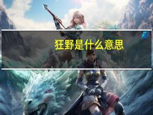 狂野是什么意思