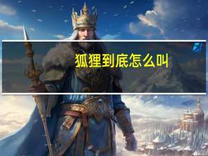 狐狸到底怎么叫