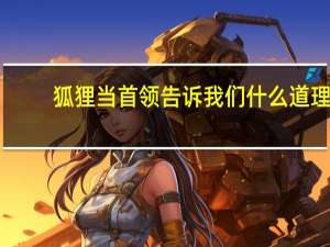 狐狸当首领告诉我们什么道理