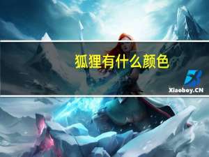 狐狸有什么颜色