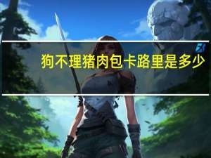 狗不理 猪肉包卡路里是多少