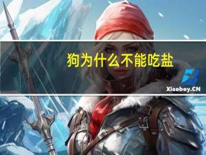 狗为什么不能吃盐