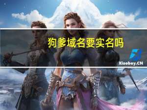 狗爹域名要实名吗（狗爹域名）