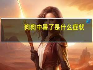 狗狗中暑了是什么症状