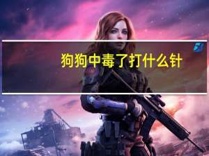 狗狗中毒了打什么针