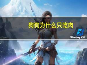 狗狗为什么只吃肉