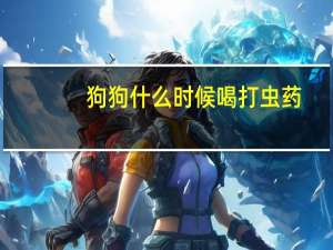 狗狗什么时候喝打虫药