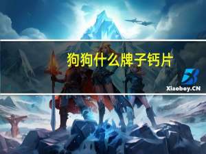 狗狗什么牌子钙片