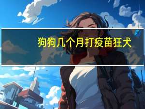 狗狗几个月打疫苗狂犬