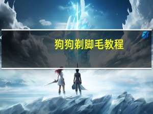 狗狗剃脚毛教程