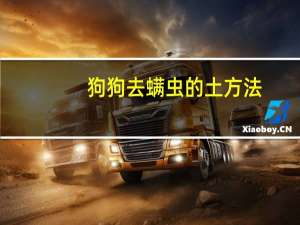狗狗去螨虫的土方法