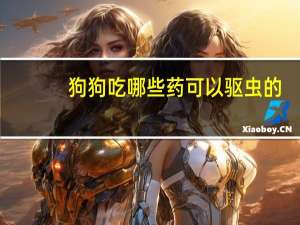 狗狗吃哪些药可以驱虫的