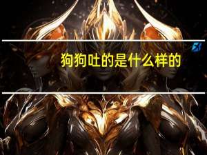 狗狗吐的是什么样的