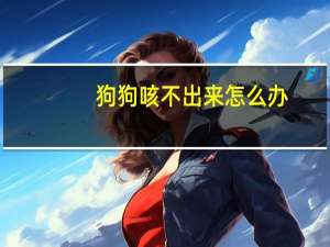 狗狗咳不出来怎么办