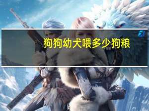 狗狗幼犬喂多少狗粮