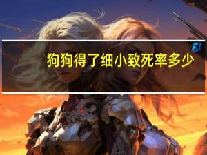 狗狗得了细小致死率多少