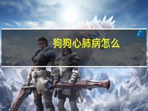 狗狗心肺病怎么