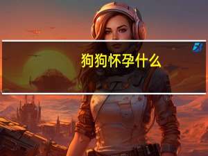 狗狗怀孕什么