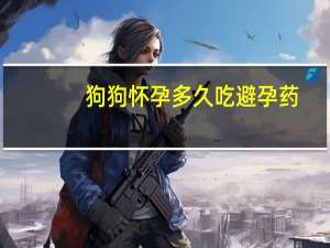 狗狗怀孕多久吃避孕药