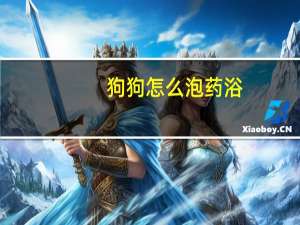 狗狗怎么泡药浴