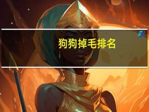 狗狗掉毛排名