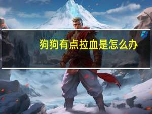 狗狗有点拉血是怎么办