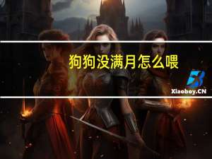狗狗没满月怎么喂